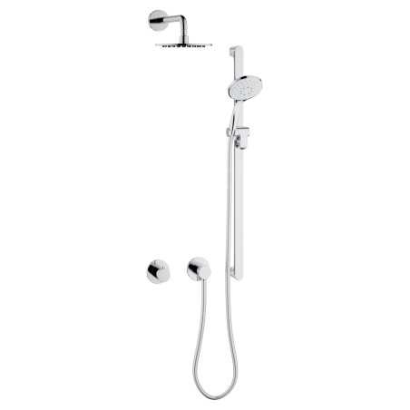Keuco IXMO - Set de douche avec thermostat à encastrer, diamètre 25 cm, chrome 59605010001