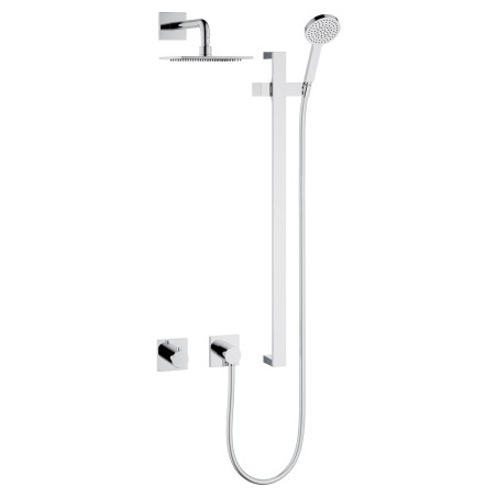 Keuco IXMO - Set de douche avec thermostat à encastrer, 25 x 25 cm, chrome 59605010002