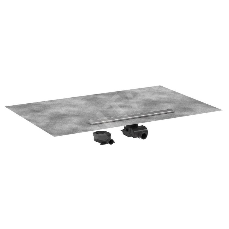 Hansgrohe RainDrain Allround - Caniveau de douche 90 cm, avec grille, acier inoxydable brossé 56188800