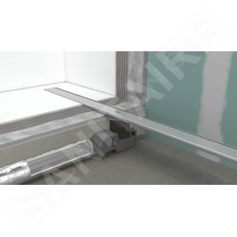 Hansgrohe RainDrain Allround - Caniveau de douche 90 cm, avec grille, acier inoxydable brossé 56188800