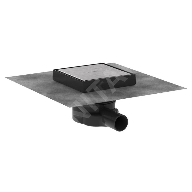 Hansgrohe RainDrain Point - Bonde de sol, 15 x 15 cm, inox brossé 56249800