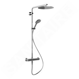 Laufen Twinplus - Set de douche avec thermostat, diamètre 30 cm, 3 jets, chrome HF905457100600