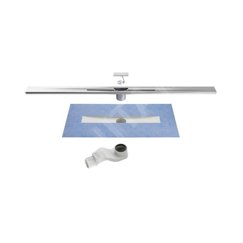 Jika Pure - Caniveau de douche 100 cm, avec grille, noir satiné H2714200020001