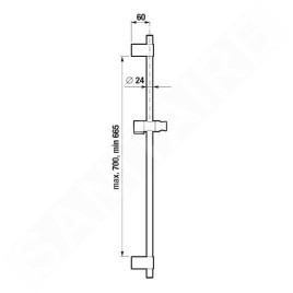Jika Mio Style - Barre de douche 80 cm, noir mat H3642F07163101