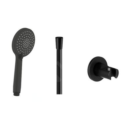 Jika Mio Style - Colonne de douche avec pommeau de douche, support et flexible, noir mat H3652F07163611