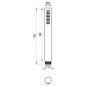 Ravak Douches - Pommeau de douche, noir mat X07P670
