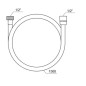 Ravak Douches - Flexible de douche 150 cm, or rose brossé X07P707