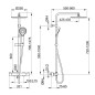 Keuco Plan blue - Set de douche avec thermostat, diamètre 25 cm, 3 jet, chrome 53926012321 Keuco Plan blue - Set de douche avec thermostat, diamètre 25 cm, 3 jet, chrome 53926012321