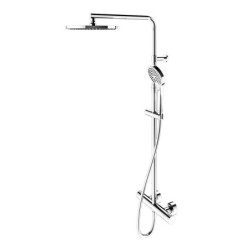 Keuco Plan blue - Set de douche avec thermostat, diamètre 25 cm, 3 jet, chrome 53926012321