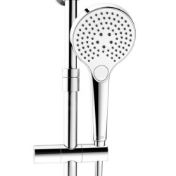 Keuco Plan blue - Set de douche avec thermostat, diamètre 25 cm, 3 jet, chrome 53926012321