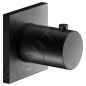 Keuco IXMO - Set de douche avec thermostat à encastrer, 25 x 25 cm, noir mat 59602370002