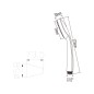 Bruckner Douches - Set de pommeau de douche, support et flexible, chrome 621.100.1