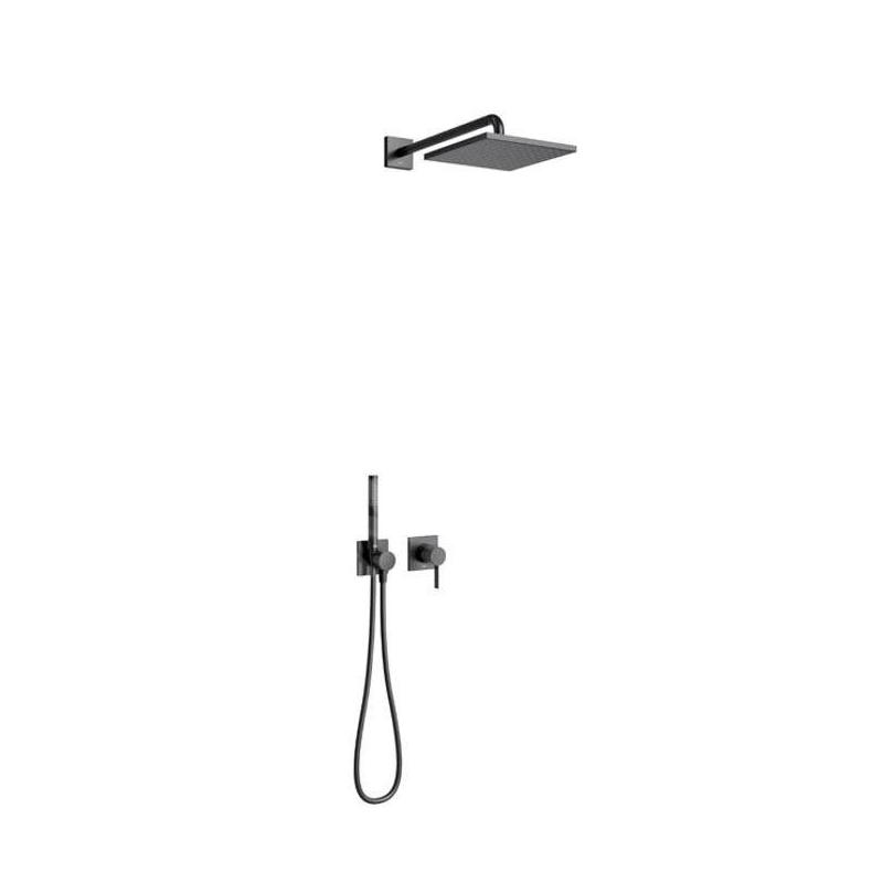 Keuco IXMO - Set de douche à encastrer, 25 x 25 cm, noir mat 59603370002 Keuco IXMO - Set de douche à encastrer, 25 x 25 cm, noir mat 59603370002