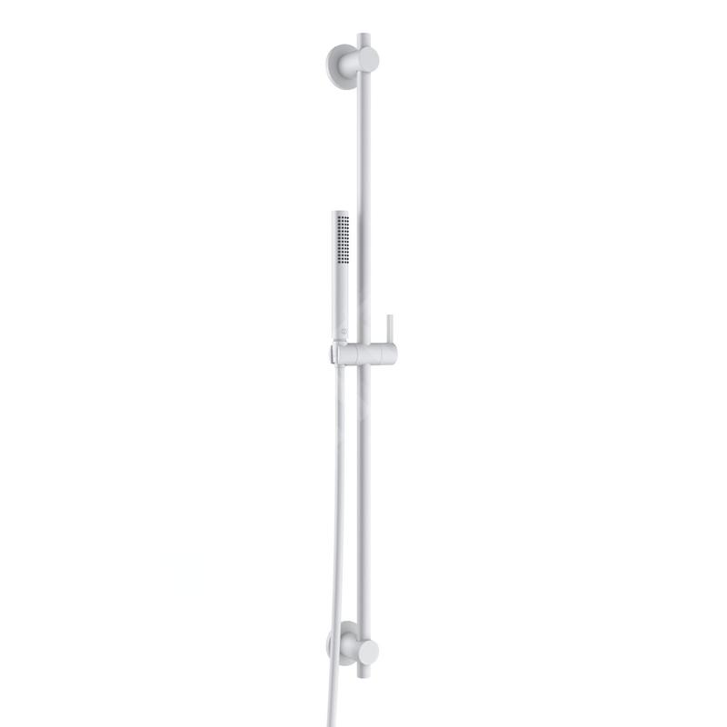 Kludi Nova Fonte - Set de douchette, barre de douche et flexible, blanc mat 2084053-15