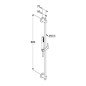Kludi Nova Fonte - Set de douchette, barre de douche et flexible, blanc mat 2084053-15