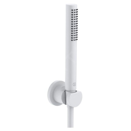 Kludi Nova Fonte - Set pommeau de douche, support et flexible, blanc mat 2085053-15