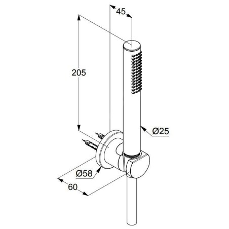 Kludi Nova Fonte - Set pommeau de douche, support et flexible, blanc mat 2085053-15
