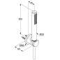 Kludi Nova Fonte - Set pommeau de douche, support et flexible, blanc mat 2085053-15