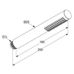 Kludi Nova Fonte - Pommeau de douche, blanc mat 3912053-00