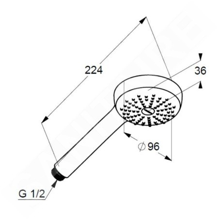 Kludi Logo - Pommeau de douche, chrome 6810005-00WR9