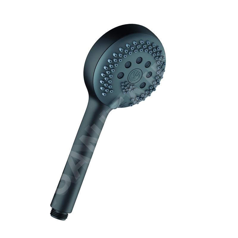 Kludi Logo - Pommeau de douche, 3 jets, noir mat 6830039-00