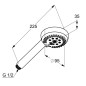 Kludi Logo - Pommeau de douche, 3 jets, noir mat 6830039-00