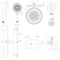 kielle Vega - Set de douche avec mitigeur encastré, 2 sorties, avec accessoires et corps d’encastrement, chrome 20618SP20 kielle Vega - Set de douche avec mitigeur encastré, 2 sorties, avec accessoires et corps d’encastrement, chrome 20618SP20