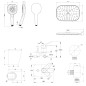 kielle Harmonia - Set de douche avec mitigeur encastré, 2 sorties, avec accessoires et corps d’encastrement, chrome 20623SP30