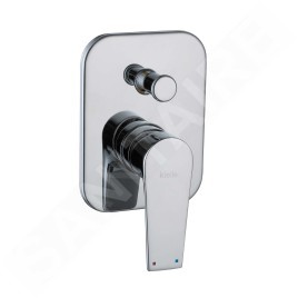 kielle Harmonia - Set de douche avec mitigeur encastré, 2 sorties, avec accessoires et corps d’encastrement, chrome 20623SP30