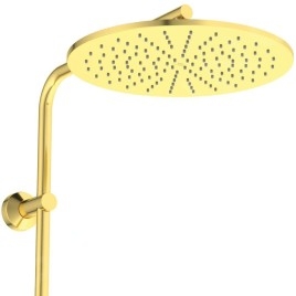 Ideal Standard CeraTherm - Set de douche avec thermostat, diamètre 30 cm, or brossé A7589A2