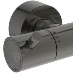 Ideal Standard CeraTherm - Set de douche avec thermostat, diamètre 30 cm, gris magnétique A7589A5
