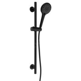 Sapho Douches - Set pomme de douche, barre et flexible, 2 jets, noir mat SC515
