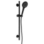 Sapho Douches - Set pomme de douche, barre et flexible, 2 jets, noir mat SC515