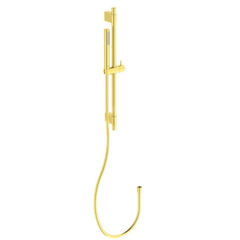 Ideal Standard Idealrain - Set de pommeau de douche, barre et flexible, or brossé A7616A2
