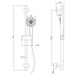 Sapho Douches - Set pomme de douche, barre et flexible, 2 jets, noir mat SC515
