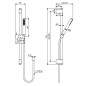 Ideal Standard Idealrain - Set de pommeau de douche, barre et flexible, acier A7616GN