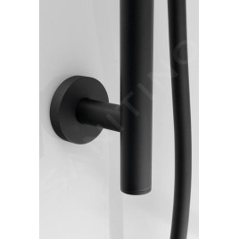 Sapho Douches - Set pomme de douche, barre et flexible, 2 jets, noir mat SC515