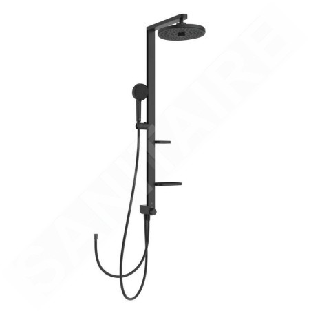 Ideal Standard ALU+ - Set de douche sans mitigeur, diamètre 26 cm, 2 jets, noir soyeux BD585XG