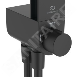 Ideal Standard ALU+ - Set de douche sans mitigeur, diamètre 26 cm, 2 jets, noir soyeux BD585XG