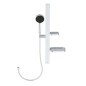 Ideal Standard ALU+ - Set de pommeau de douche, barre et flexible, 2 jets, argenté BD586SI