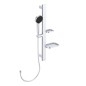 Ideal Standard ALU+ - Set de pommeau de douche, barre et flexible, 2 jets, argenté BD586SI