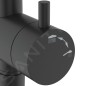 Ideal Standard CeraTherm - Set de douche sans mitigeur, diamètre 26 cm, 2 jets, noir soyeux BD747XG