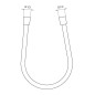 Ideal Standard ALU+ - Flexible de douche, 175 cm, argenté BE175SI
