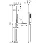 Hansgrohe Pulsify E - Ensemble pomme de douche, tige et flexible, EcoSmart, chrome 24380000