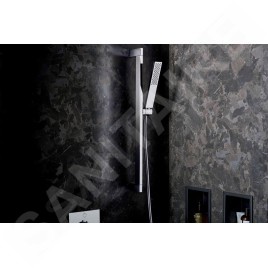 Hansgrohe Pulsify E - Ensemble pomme de douche, tige et flexible, EcoSmart, chrome 24380000