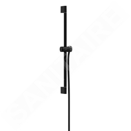 Hansgrohe Unica - Barre de douche 96 mm, avec flexible, noir mat 24401670