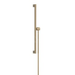 Hansgrohe Unica - Barre de douche 66 mm, avec flexible, bronze brossé 24402140
