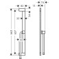 Hansgrohe Unica - Barre de douche 66 mm, avec flexible, bronze brossé 24402140