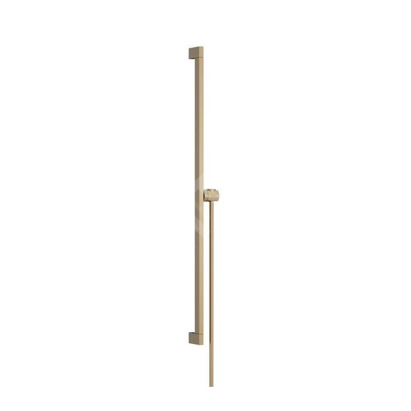 Hansgrohe Unica - Barre de douche 95 mm, avec flexible, bronze brossé 24403140