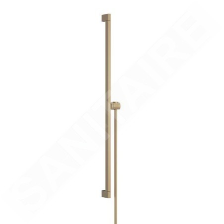 Hansgrohe Unica - Barre de douche 95 mm, avec flexible, bronze brossé 24403140